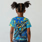 Saint Lucia Cricket Kid T shirt Kings Lion Unstoppable Mascot Art
