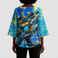 Saint Lucia Cricket Kimono Sleeve Blouse Kings Lion Unstoppable Mascot Art