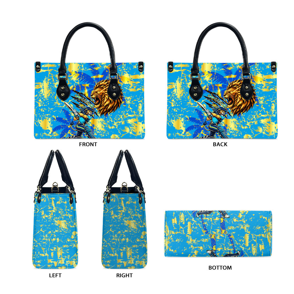 Saint Lucia Cricket Leather Bag Kings Lion Unstoppable Mascot Art
