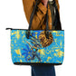 Saint Lucia Cricket Leather Tote Bag Kings Lion Unstoppable Mascot Art