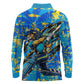 Saint Lucia Cricket Long Sleeve Polo Shirt Kings Lion Unstoppable Mascot Art