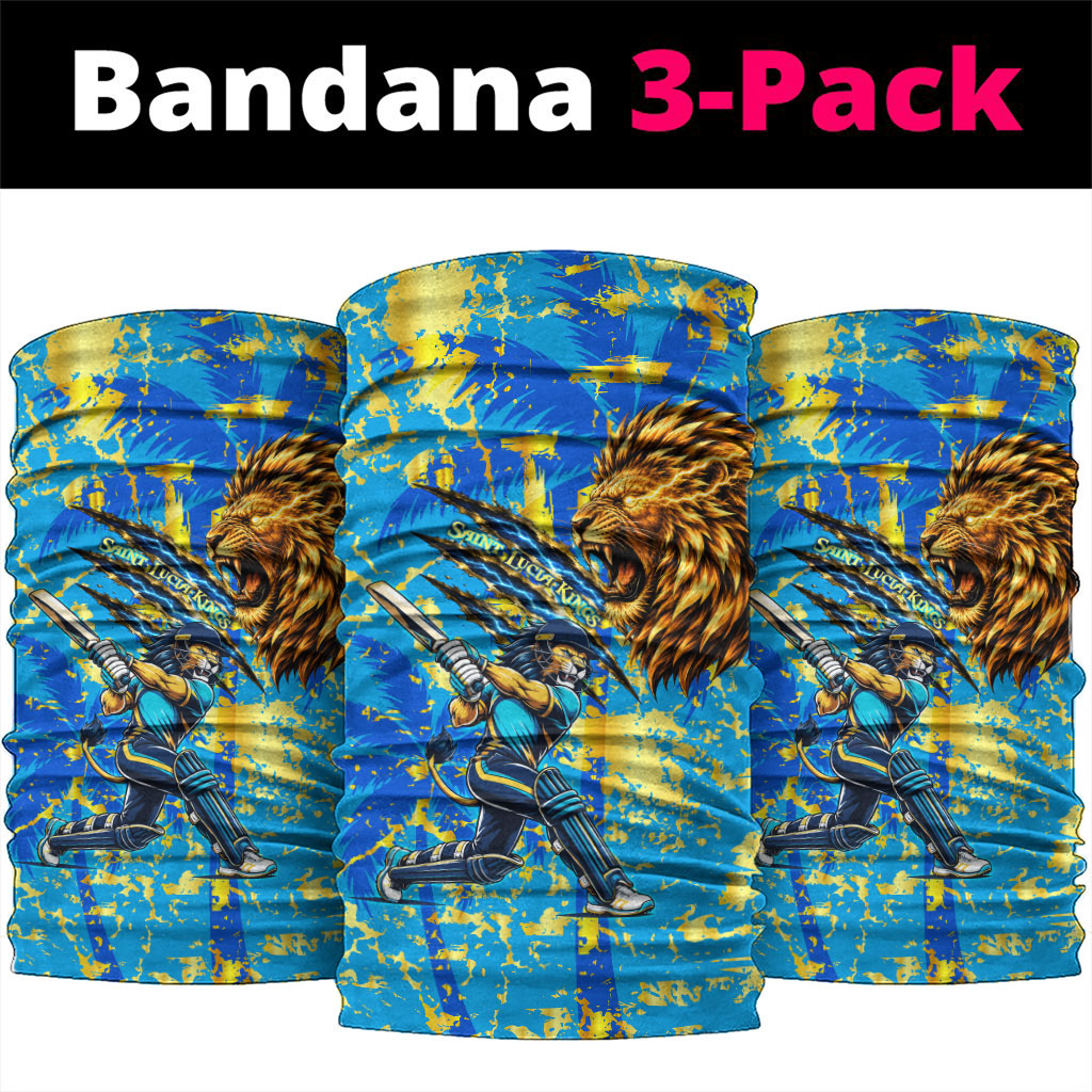 Saint Lucia Cricket Neck Gaiter Kings Lion Unstoppable Mascot Art