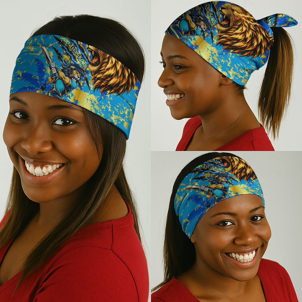 Saint Lucia Cricket Neck Gaiter Kings Lion Unstoppable Mascot Art