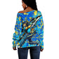 Saint Lucia Cricket Off Shoulder Sweater Kings Lion Unstoppable Mascot Art