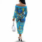 Saint Lucia Cricket Off The Shoulder Long Sleeve Dress Kings Lion Unstoppable Mascot Art