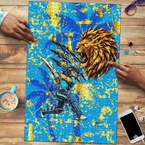 Saint Lucia Cricket Puzzle Kings Lion Unstoppable Mascot Art