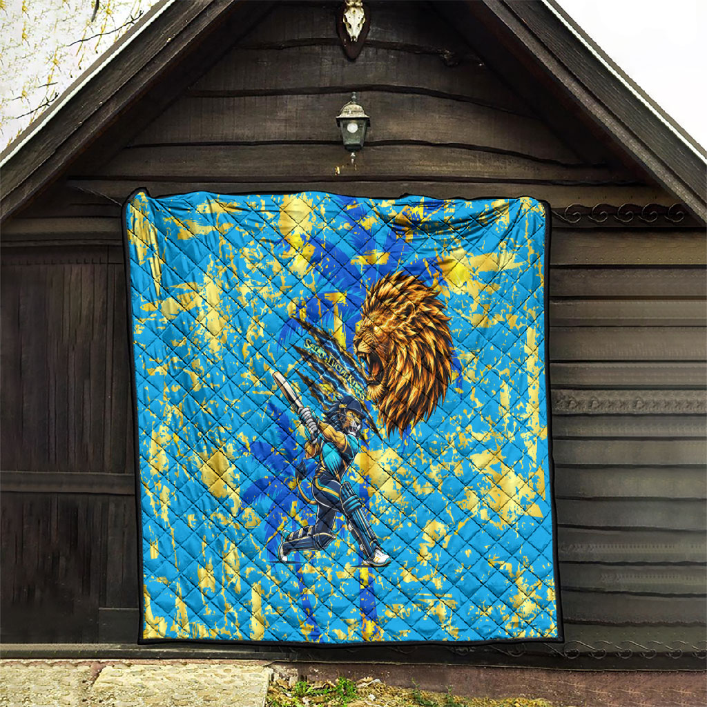 Saint Lucia Cricket Quilt Kings Lion Unstoppable Mascot Art