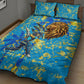 Saint Lucia Cricket Quilt Bed Set Kings Lion Unstoppable Mascot Art