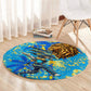 Saint Lucia Cricket Round Carpet Kings Lion Unstoppable Mascot Art