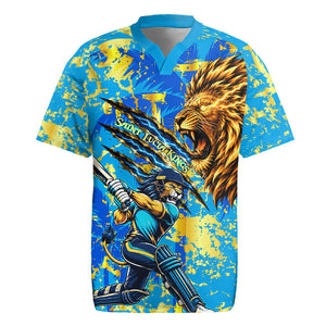 Saint Lucia Cricket Rugby Jersey Kings Lion Unstoppable Mascot Art