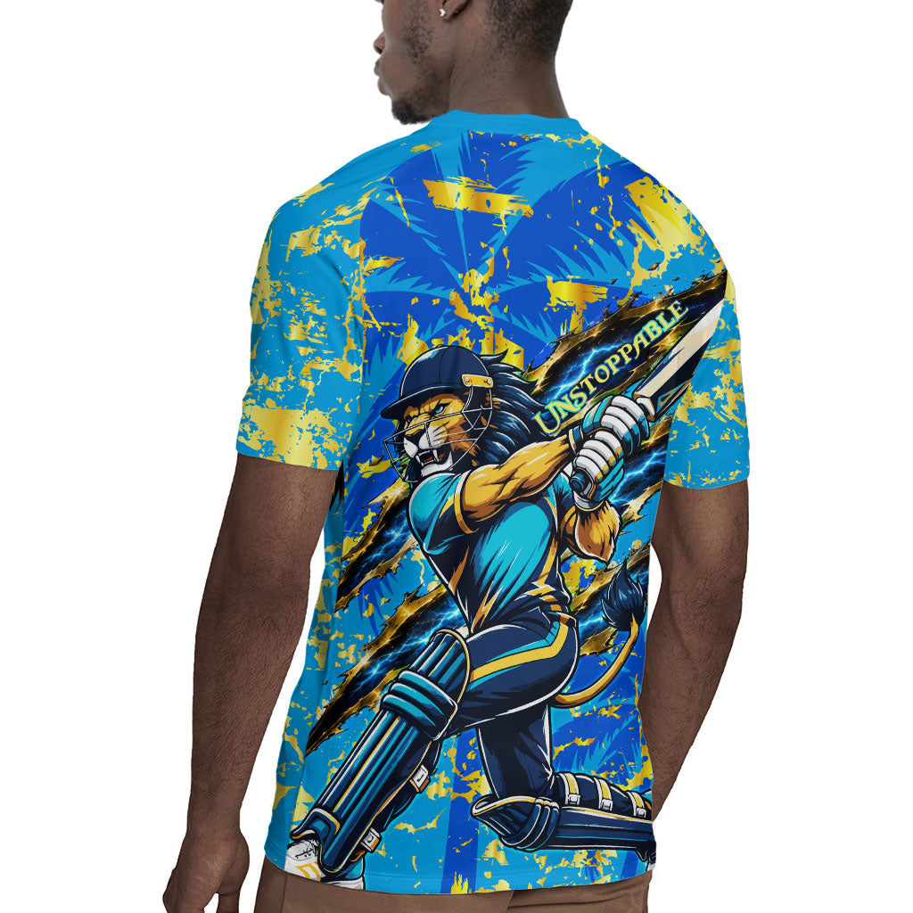 Saint Lucia Cricket Rugby Jersey Kings Lion Unstoppable Mascot Art