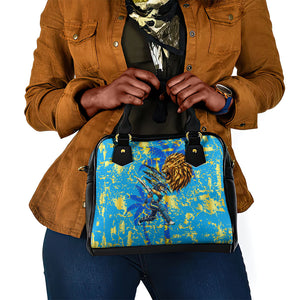 Saint Lucia Cricket Shoulder Handbag Kings Lion Unstoppable Mascot Art