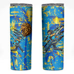 Saint Lucia Cricket Skinny Tumbler Kings Lion Unstoppable Mascot Art