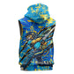 Saint Lucia Cricket Sleeveless Zip Hoodie Kings Lion Unstoppable Mascot Art