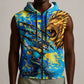 Saint Lucia Cricket Sleeveless Zip Hoodie Kings Lion Unstoppable Mascot Art