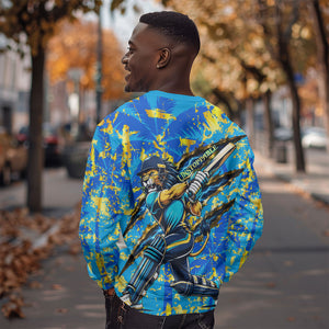 Saint Lucia Cricket Sweatshirt Kings Lion Unstoppable Mascot Art