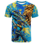 Saint Lucia Cricket T shirt Kings Lion Unstoppable Mascot Art