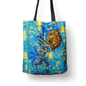 Saint Lucia Cricket Tote Bag Kings Lion Unstoppable Mascot Art