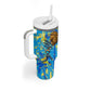 Saint Lucia Cricket Tumbler With Handle Kings Lion Unstoppable Mascot Art