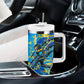 Saint Lucia Cricket Tumbler With Handle Kings Lion Unstoppable Mascot Art