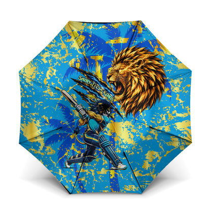 Saint Lucia Cricket Umbrella Kings Lion Unstoppable Mascot Art