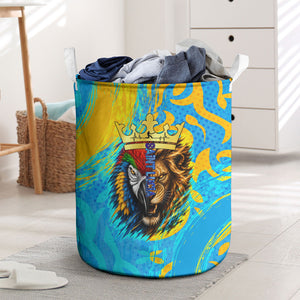 Saint Lucia Kings Cricket Laundry Basket Crowned Lion And Parrot Half Style