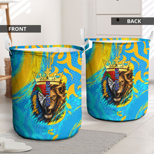 Saint Lucia Kings Cricket Laundry Basket Crowned Lion And Parrot Half Style