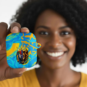 Saint Lucia Kings Cricket AirPods Case Crowned Lion And Parrot Half Style