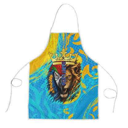 Saint Lucia Kings Cricket Apron Crowned Lion And Parrot Half Style