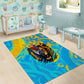 Saint Lucia Kings Cricket Area Rug Crowned Lion And Parrot Half Style
