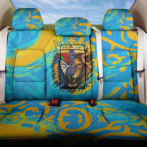 Saint Lucia Kings Cricket Back Car Seat Cover Crowned Lion And Parrot Half Style