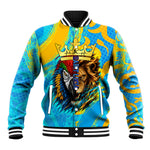 Saint Lucia Kings Cricket Baseball Jacket Crowned Lion And Parrot Half Style