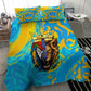 Saint Lucia Kings Cricket Bedding Set Crowned Lion And Parrot Half Style