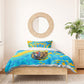 Saint Lucia Kings Cricket Bedding Set Crowned Lion And Parrot Half Style