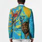 Saint Lucia Kings Cricket Blazer Crowned Lion And Parrot Half Style