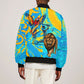 Saint Lucia Kings Cricket Bomber Jacket Crowned Lion And Parrot Half Style