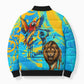 Saint Lucia Kings Cricket Bomber Puffer Jacket Crowned Lion And Parrot Half Style