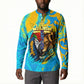 Saint Lucia Kings Cricket Button Sweatshirt Crowned Lion And Parrot Half Style