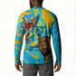 Saint Lucia Kings Cricket Button Sweatshirt Crowned Lion And Parrot Half Style