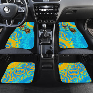 Saint Lucia Kings Cricket Car Mats Crowned Lion And Parrot Half Style