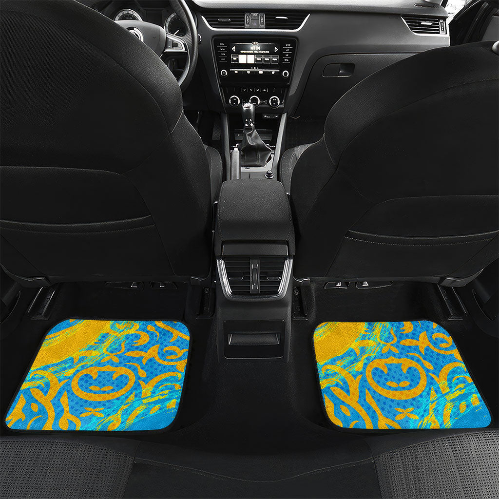 Saint Lucia Kings Cricket Car Mats Crowned Lion And Parrot Half Style