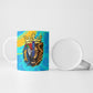Saint Lucia Kings Cricket Ceramic Mug Crowned Lion And Parrot Half Style