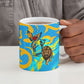 Saint Lucia Kings Cricket Ceramic Mug Crowned Lion And Parrot Half Style
