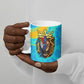 Saint Lucia Kings Cricket Ceramic Mug Crowned Lion And Parrot Half Style