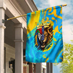 Saint Lucia Kings Cricket Garden Flag Crowned Lion And Parrot Half Style