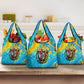 Saint Lucia Kings Cricket Grocery Bag Crowned Lion And Parrot Half Style