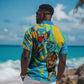 Saint Lucia Kings Cricket Hawaiian Shirt Crowned Lion And Parrot Half Style