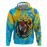 Saint Lucia Kings Cricket Hoodie Crowned Lion And Parrot Half Style