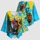 Saint Lucia Kings Cricket Kimono Sleeve Blouse Crowned Lion And Parrot Half Style