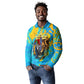 Saint Lucia Kings Cricket Long Sleeve Polo Shirt Crowned Lion And Parrot Half Style